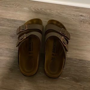 Birkenstocks Brown two strap sandal size 6